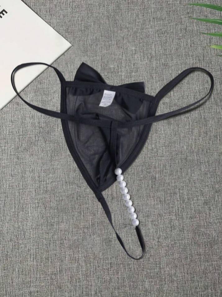 Gentleman Bow Accent Thong